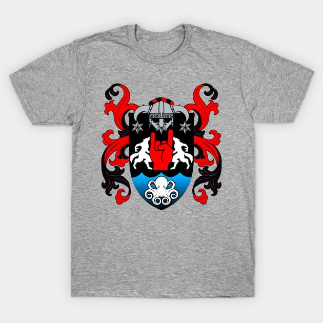 Modern Niall of the Nine Hostages Coat of Arms T-Shirt by JMG Graphics LLC